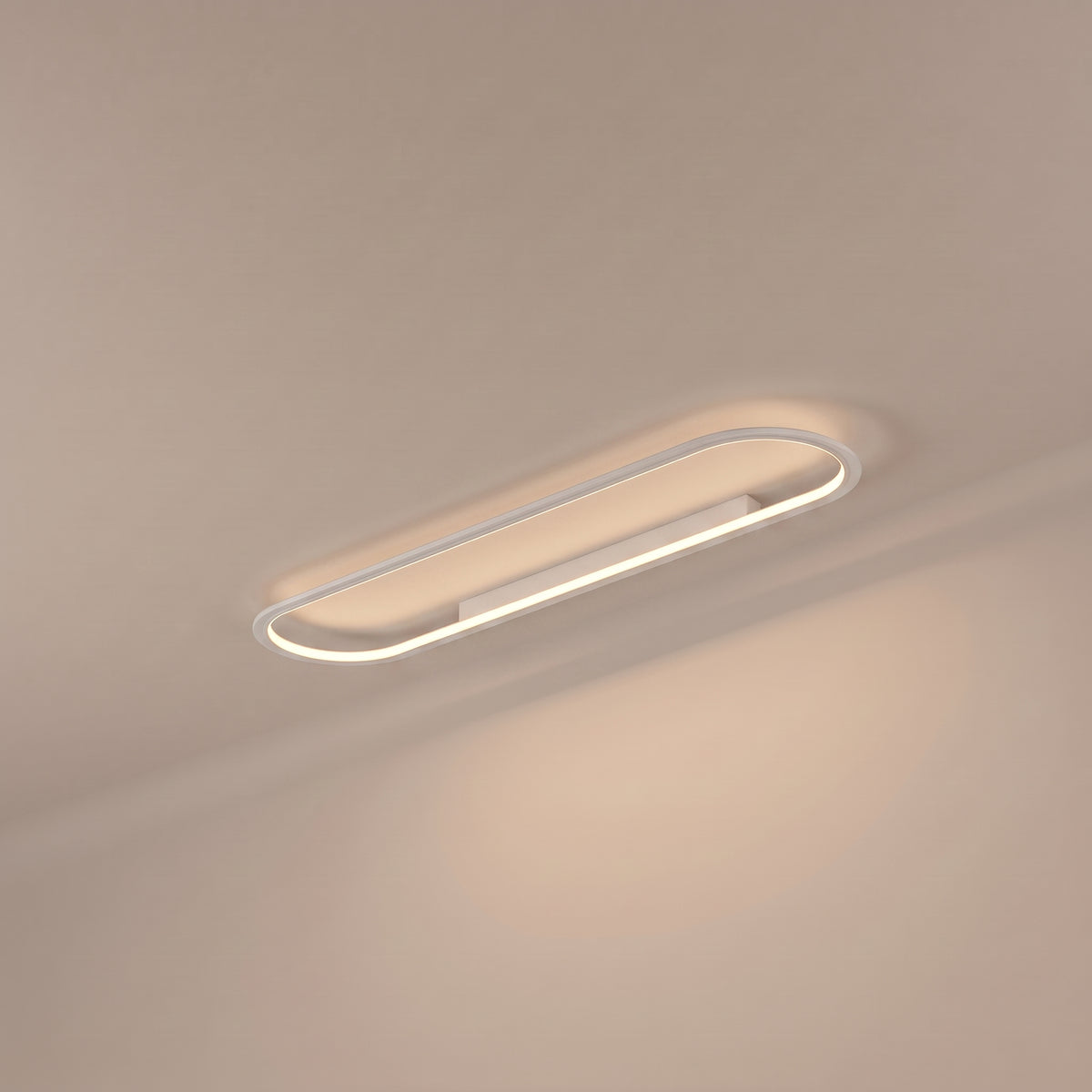 Ovalis oval LED flush mount ceiling light - White finish