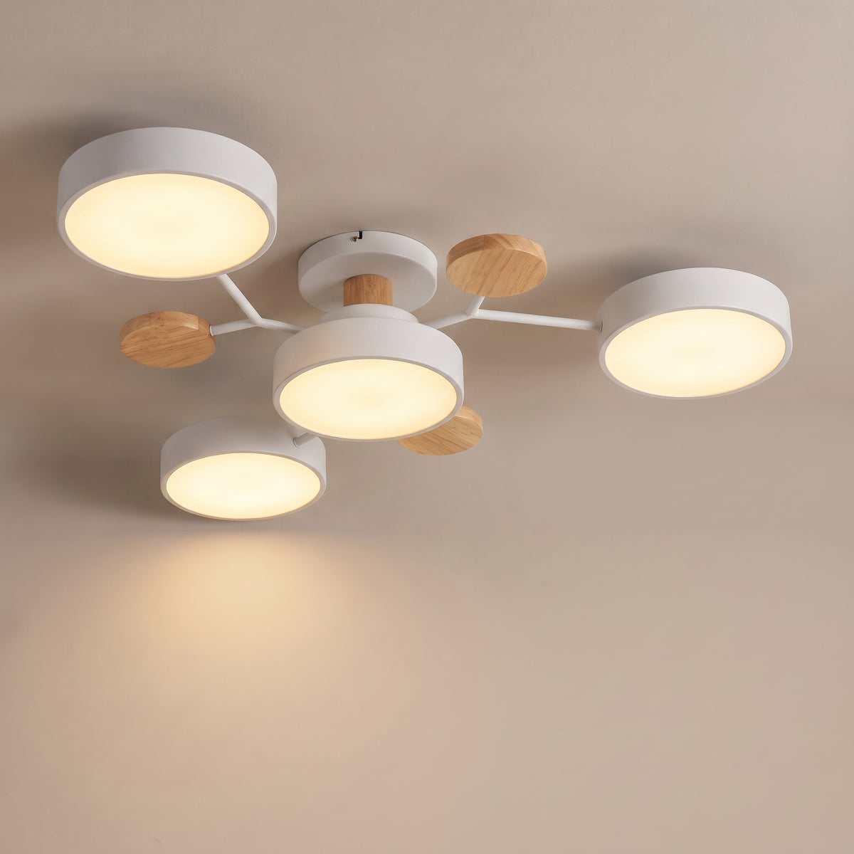 Orbis concentric ring LED ceiling light - White finish