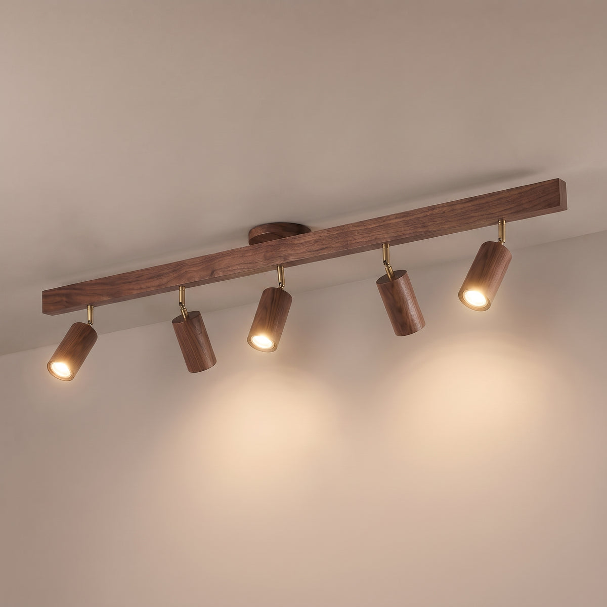 Tronc natural wood spotlight bar light - Walnut