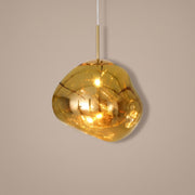 Lave molten metal pendant lamp - Gold