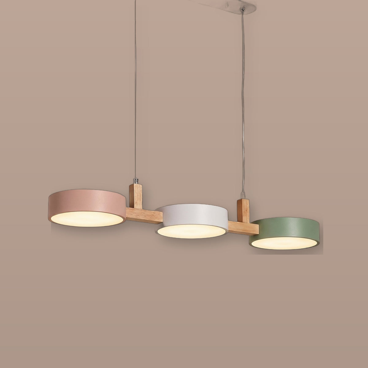 Cylindra multi-cylinder Nordic pendant light - Pink-White-Green