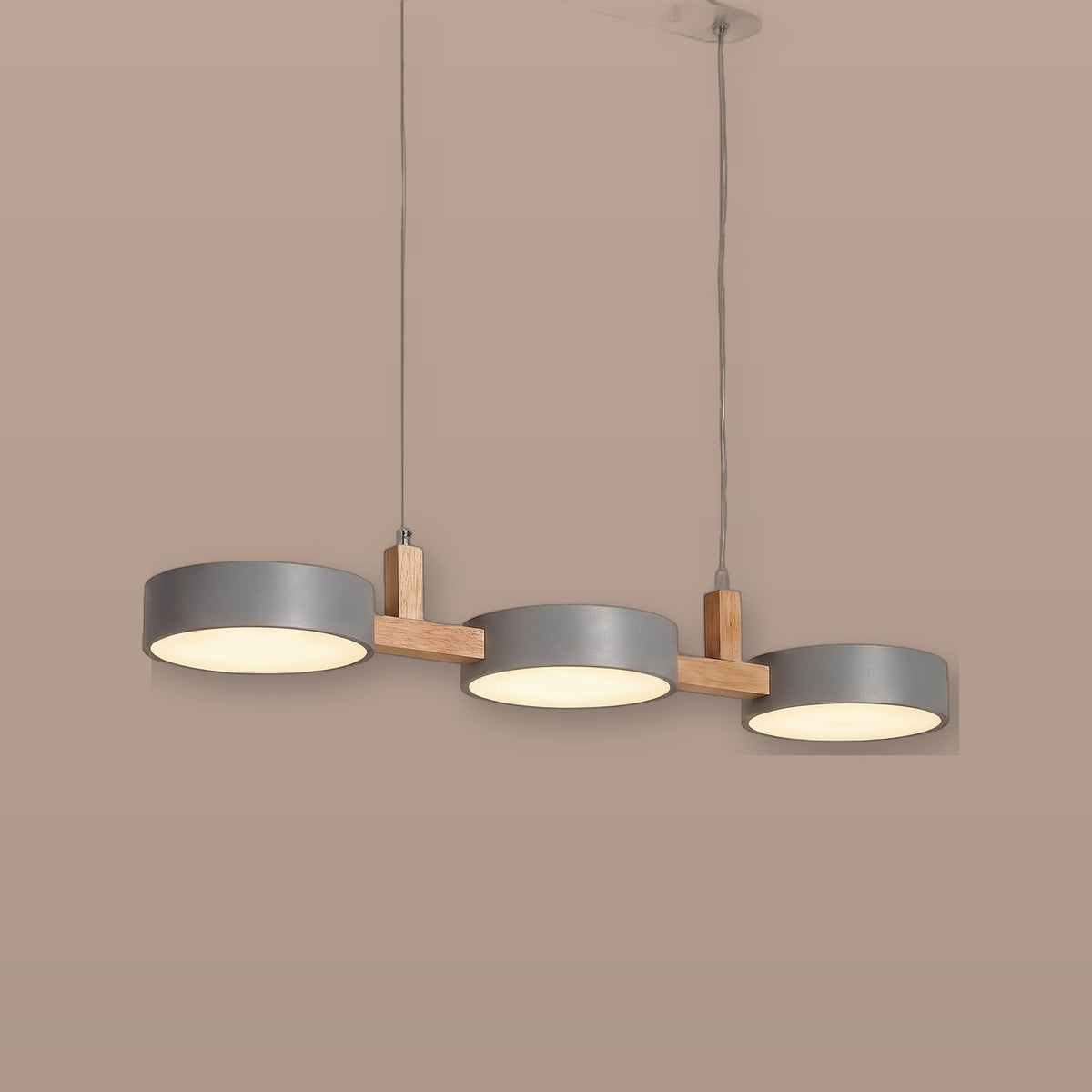 Cylindra multi-cylinder Nordic pendant light - Grey
