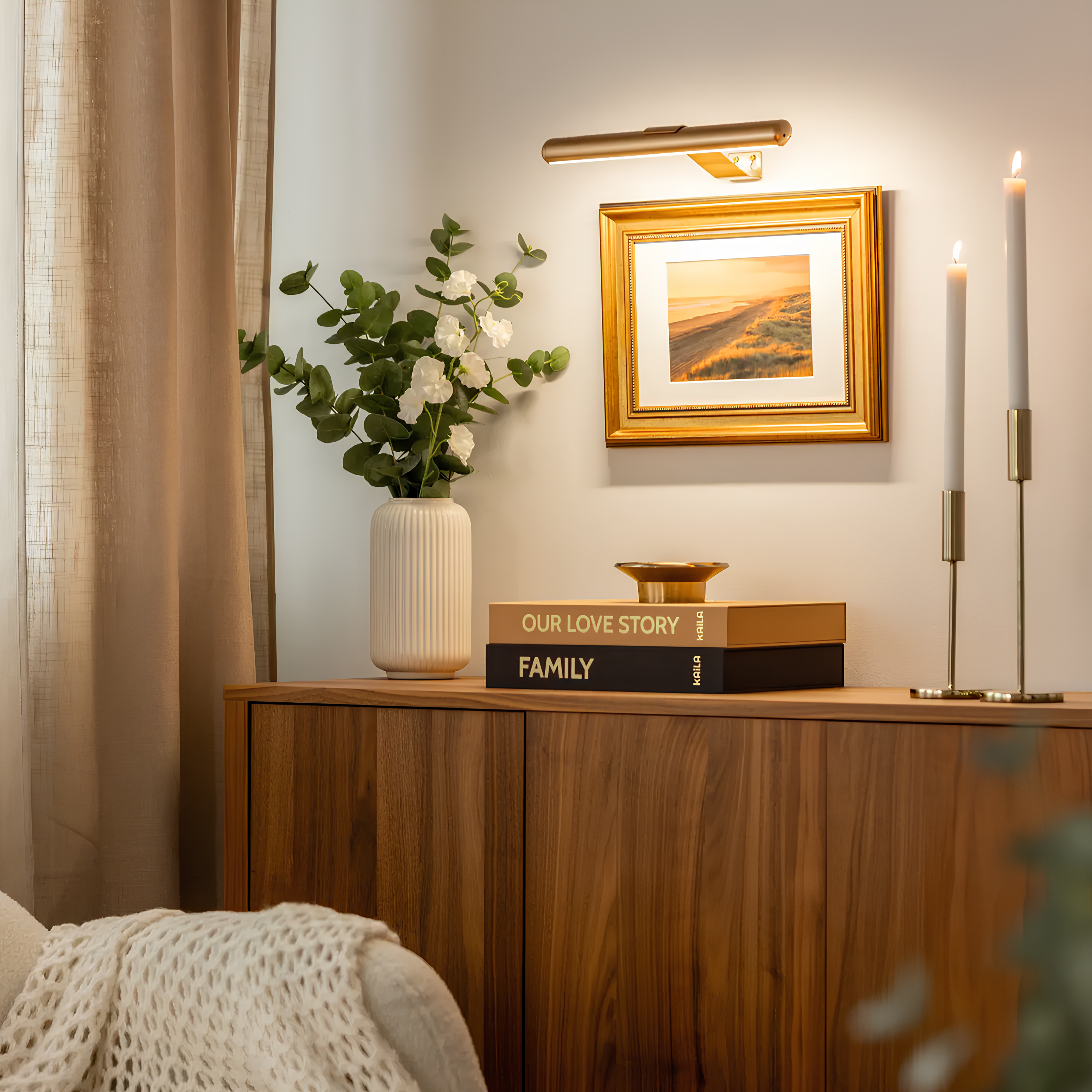 Luminous Haven | Cordless Wall Art Light with Adjustable Brightness