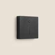 Aluminum Black 86-Type motion sensor outdoor recessed stair light front view showing black aluminum shell with Osram LED chip
