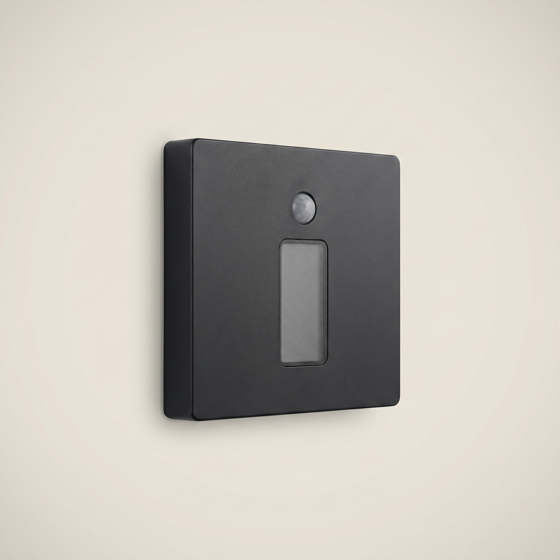Side profile of Aluminum Black 86-Type light plus motion sensor stair light with black aluminum finish