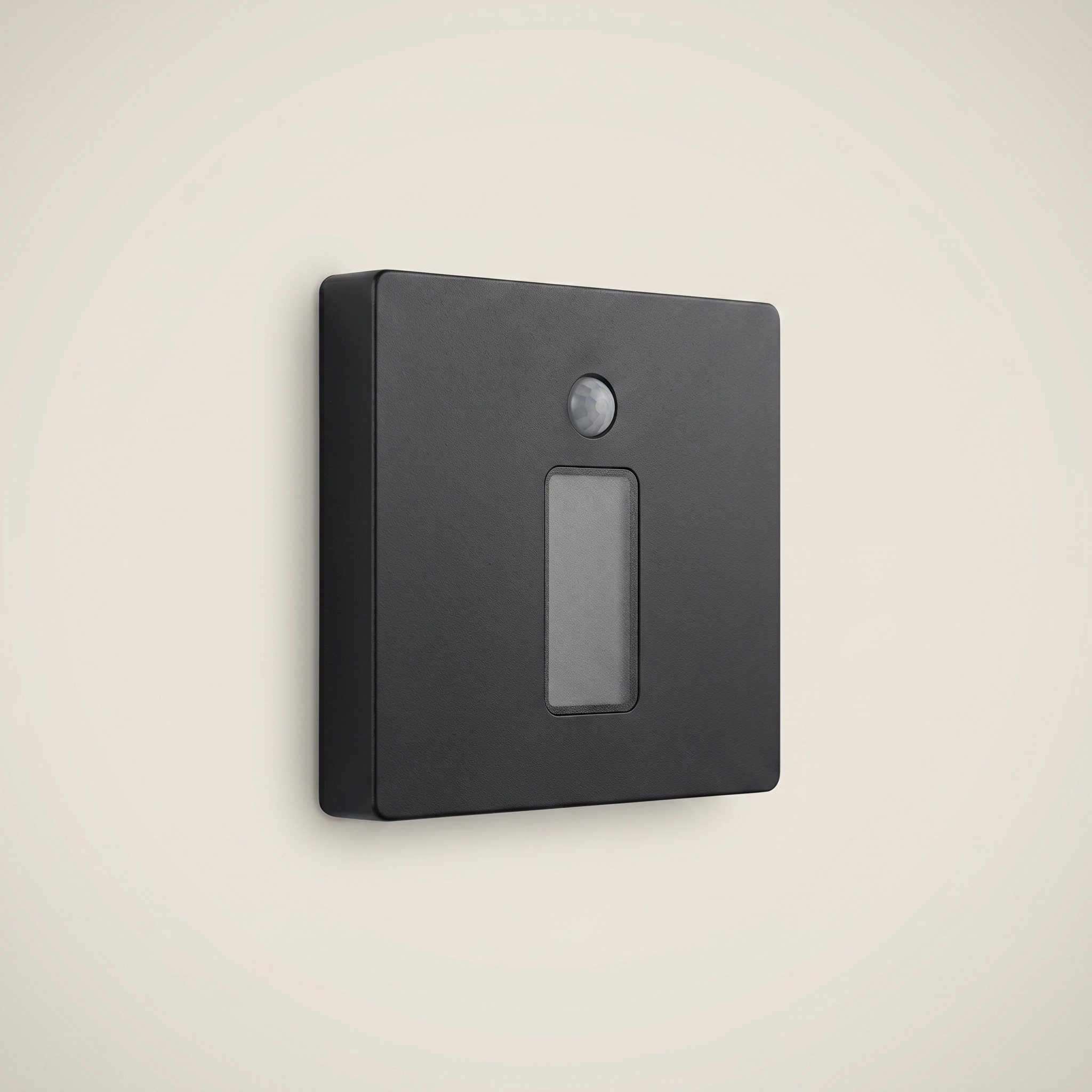 Side profile of Aluminum Black 86-Type light plus motion sensor stair light with black aluminum finish