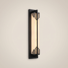 Elongated Black Outdoor Water-Resistant Wall Sconce