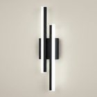 Fabric Acrylic Dual Vertical LED USB-C Rechargeable No-Drill Wall Sconce
