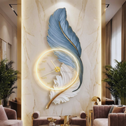 Feather Acrylic Round Wall Clock design in a stylish room.