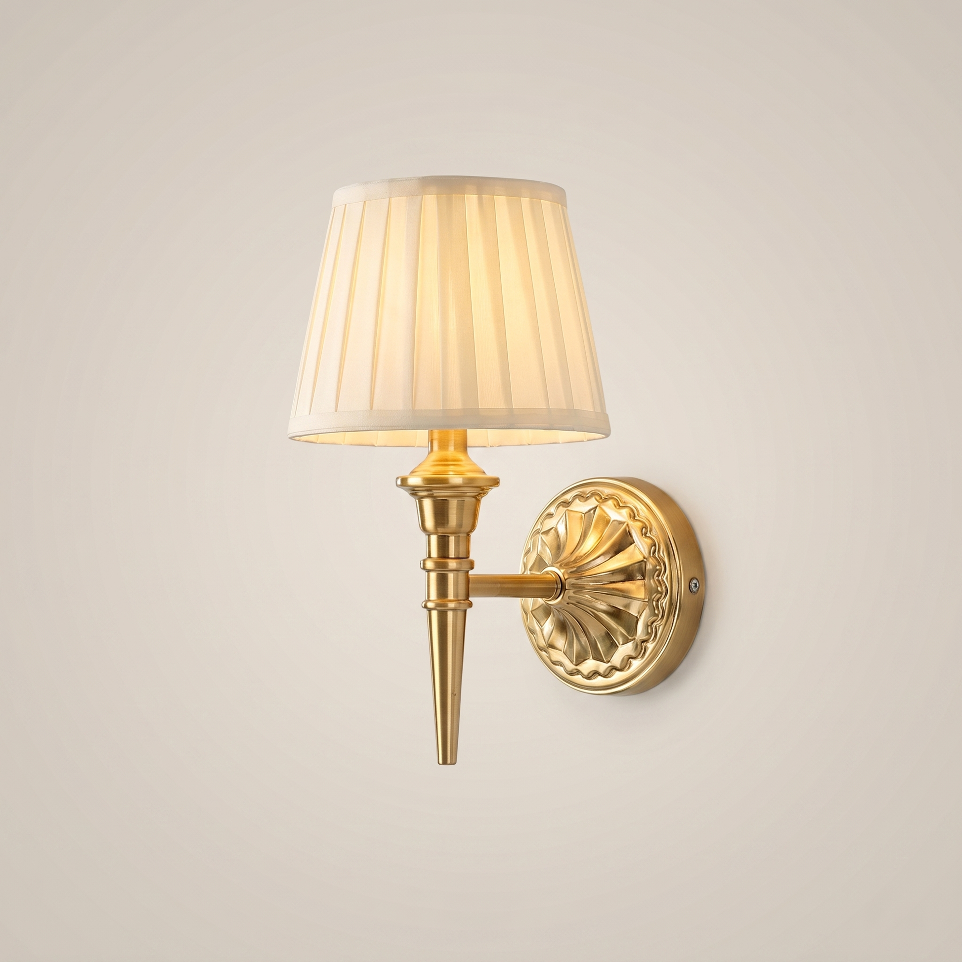 Rectangular rechargeable wall lamp front view with white PVC fabric lampshade and iron baked paint body position zero