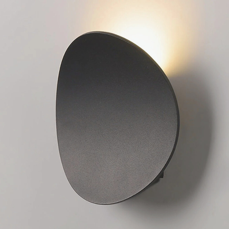 Minimalist Nordic Waterproof Aluminum Wall Sconce on a white wall.