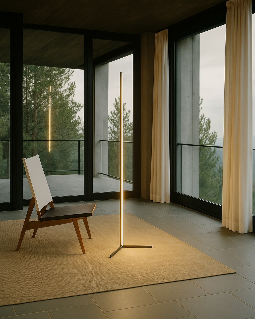 Noah | Modern Floor Lamp with Adjustable Brightness for Cozy Living Room Ambiance