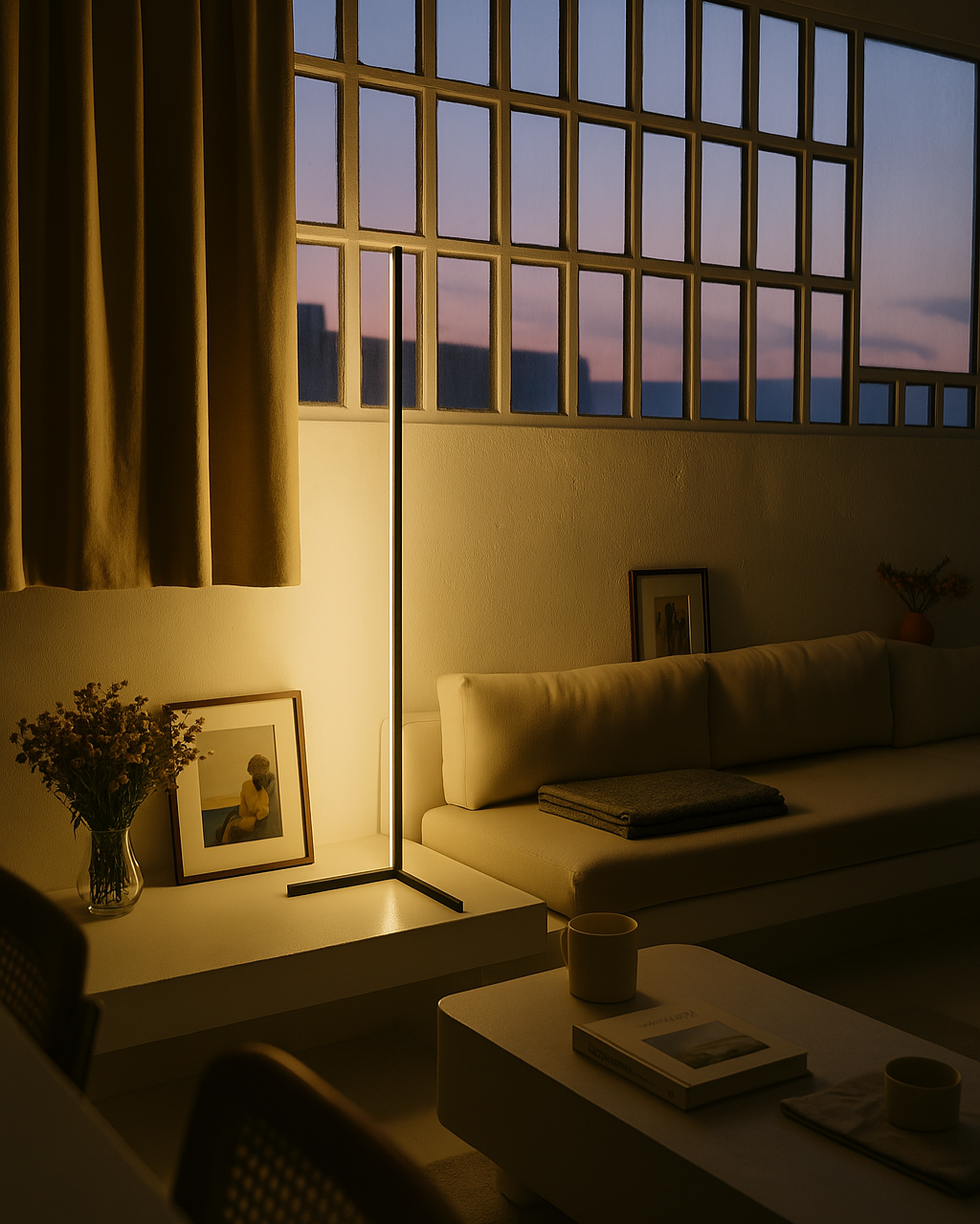 Noah | Modern Floor Lamp with Adjustable Brightness for Cozy Living Room Ambiance