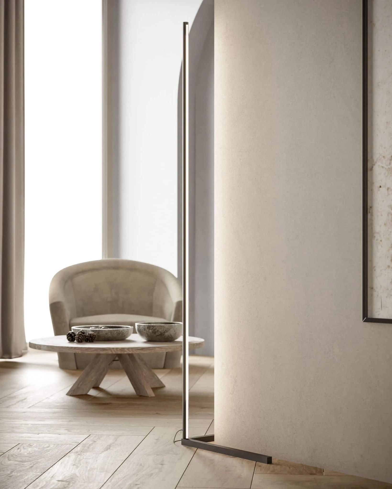 Noah | Modern Floor Lamp with Adjustable Brightness for Cozy Living Room Ambiance