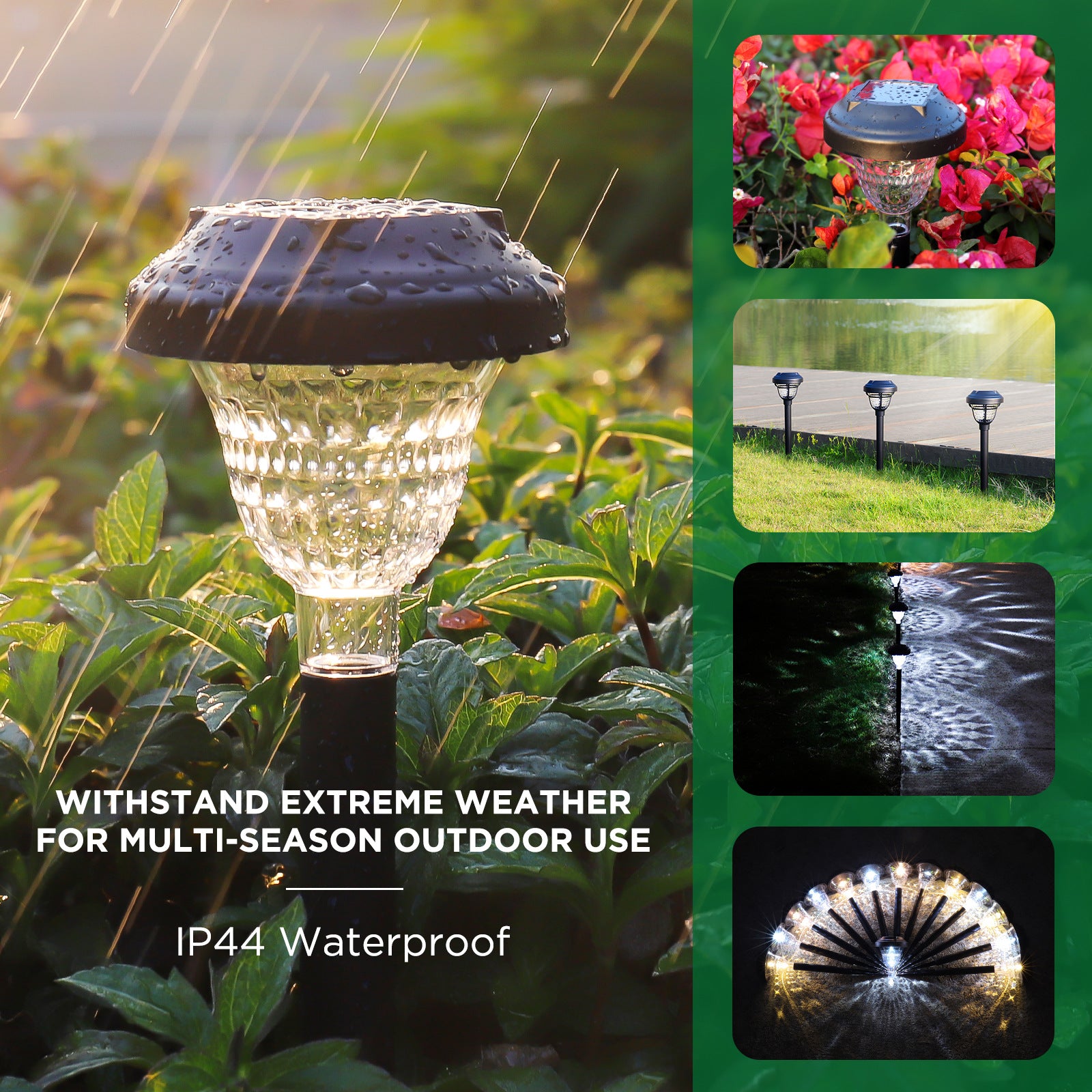 Top-down view of unlit PP Round Solar Light Sensor highlighting geometric abstract art shape and nickel-metal hydride battery