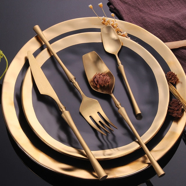 Venice Collection | Cutlery Set with Elegant Gold Design for Stylish Dining