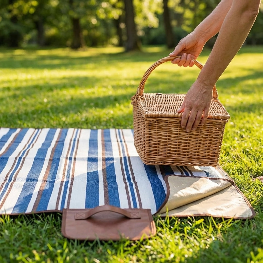 AI generated: Picnic Horizon | Dual-Layer Picnic Mat with Waterproof Backing