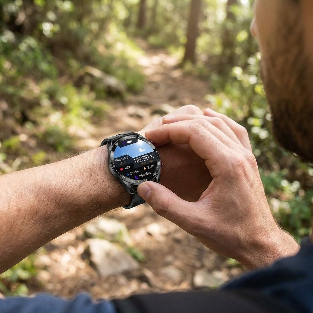 AI generated: GlucoseWave | Smartwatch for Real-Time Blood Sugar Monitoring with Non-Invasive Technology