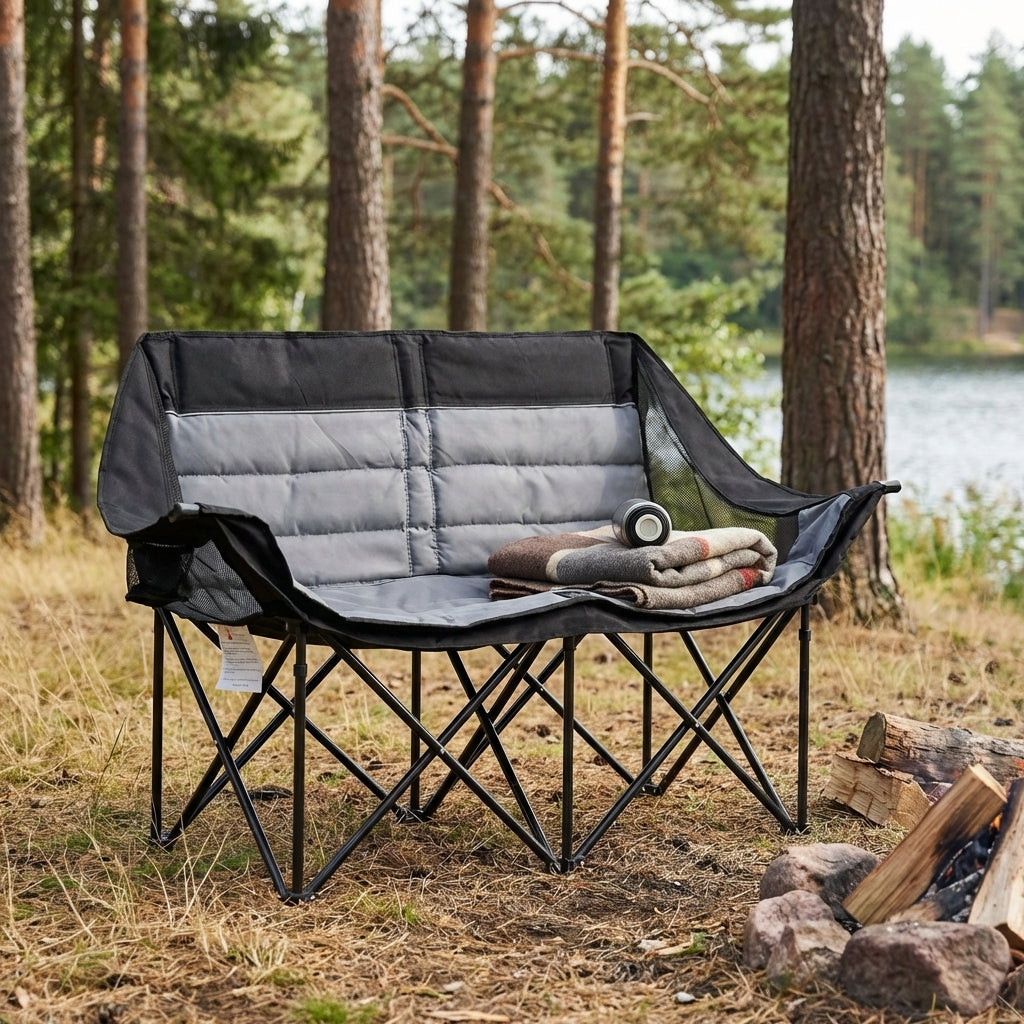 AI generated: Starlight Retreat | Oversized Camping Chair with Hard Arms