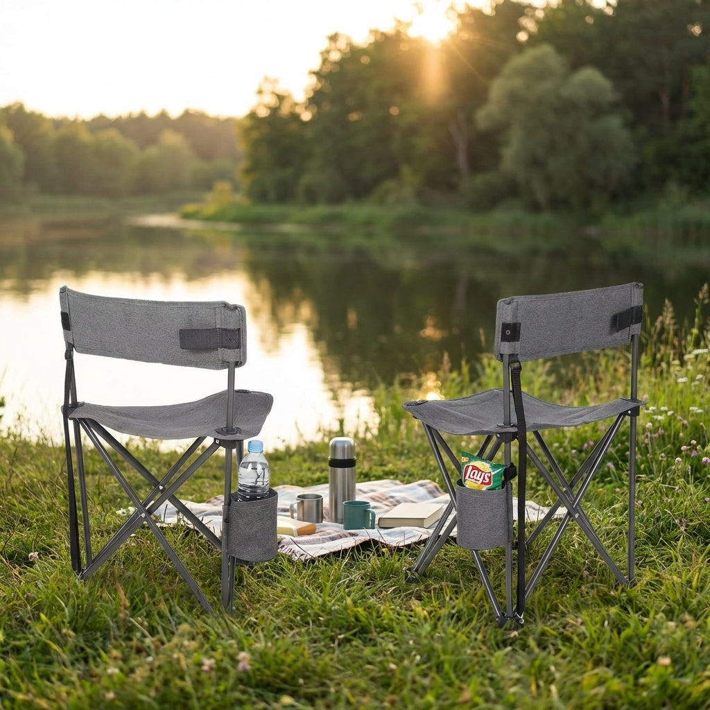AI generated: Nomad Seat | Tripod Camping Chair Lightweight with Cup Holders
