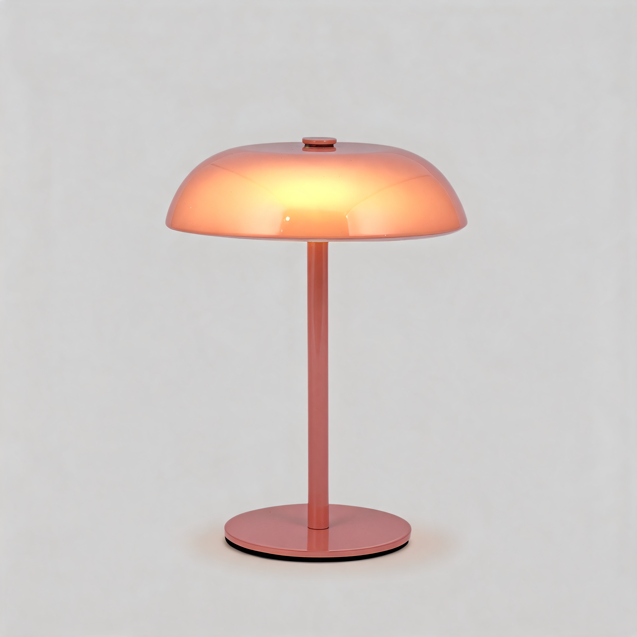 Brushed Metal Mushroom USB-C Rechargeable Touch-Control LED Bedside Lamp
