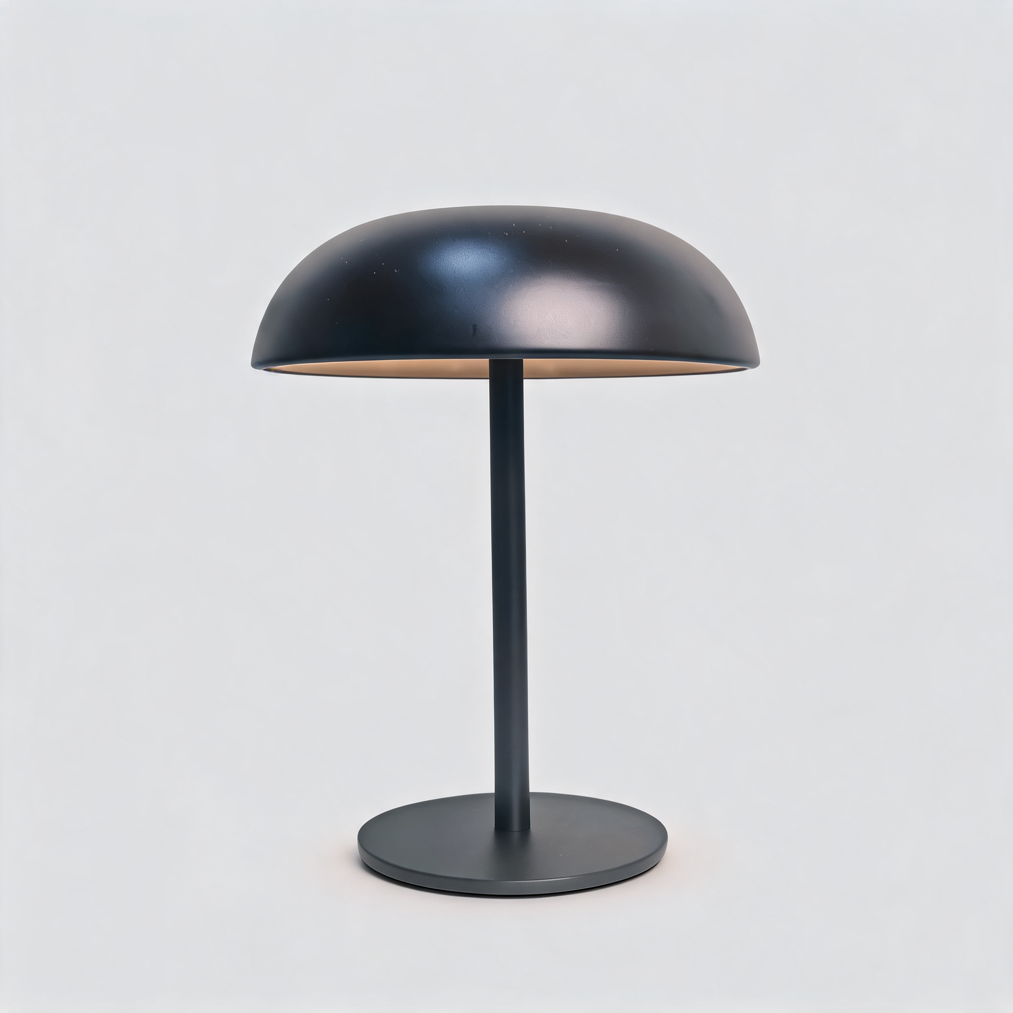 Brushed Metal Mushroom USB-C Rechargeable Touch-Control LED Bedside Lamp