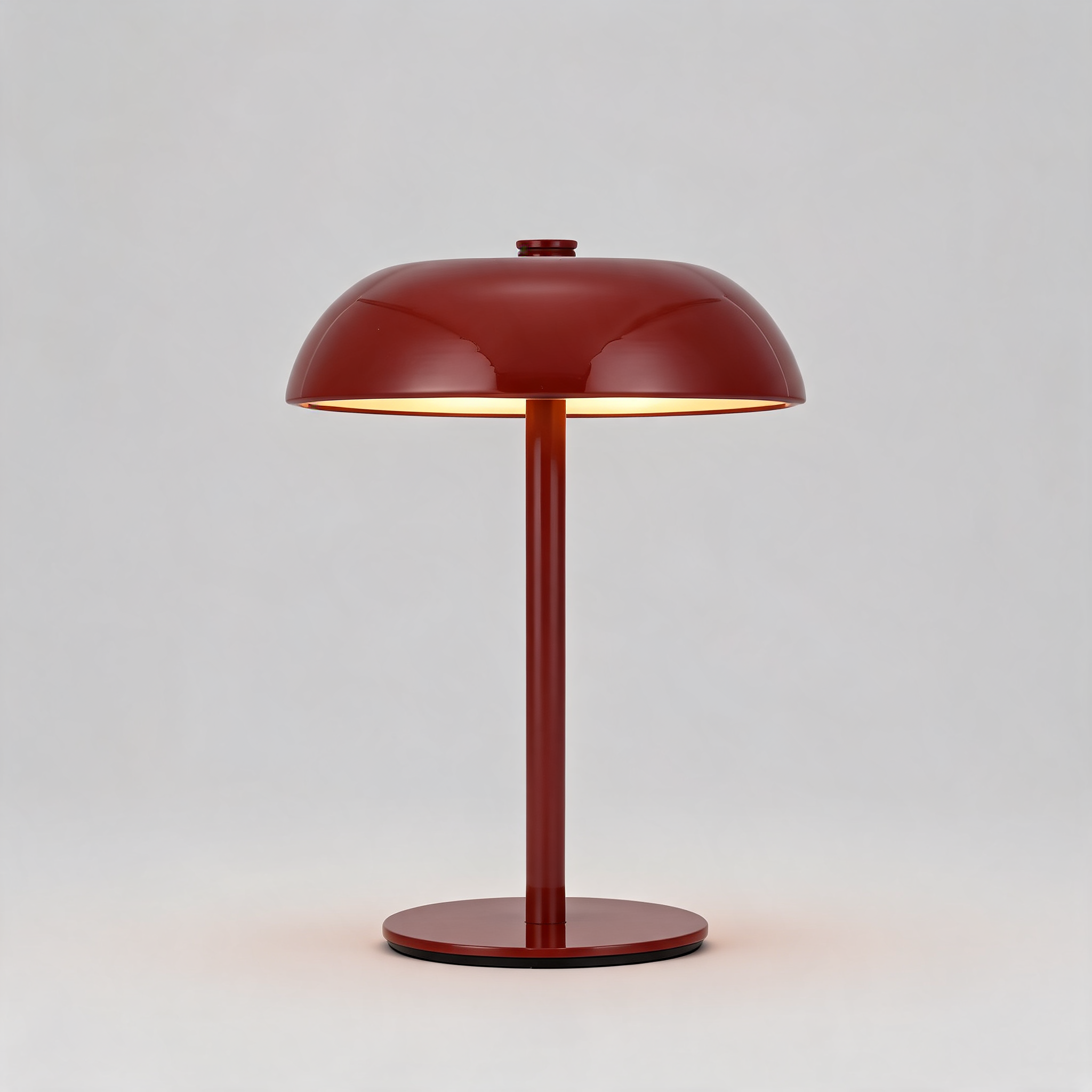 Brushed Metal Mushroom USB-C Rechargeable Touch-Control LED Bedside Lamp