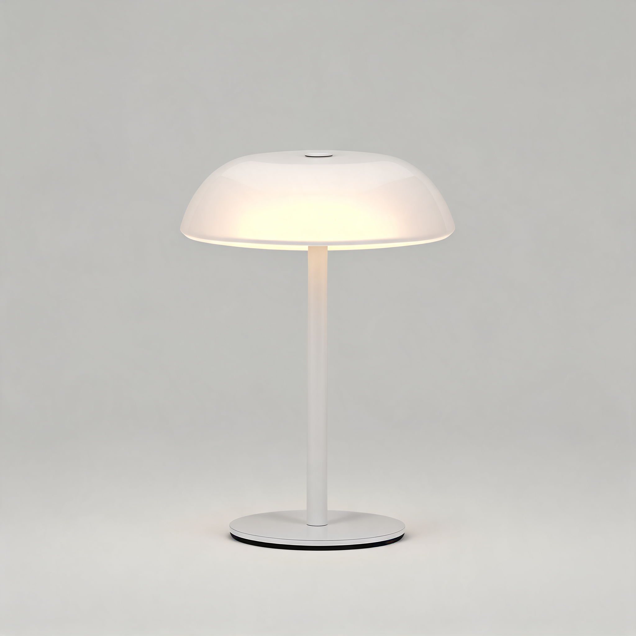 Brushed Metal Mushroom USB-C Rechargeable Touch-Control LED Bedside Lamp