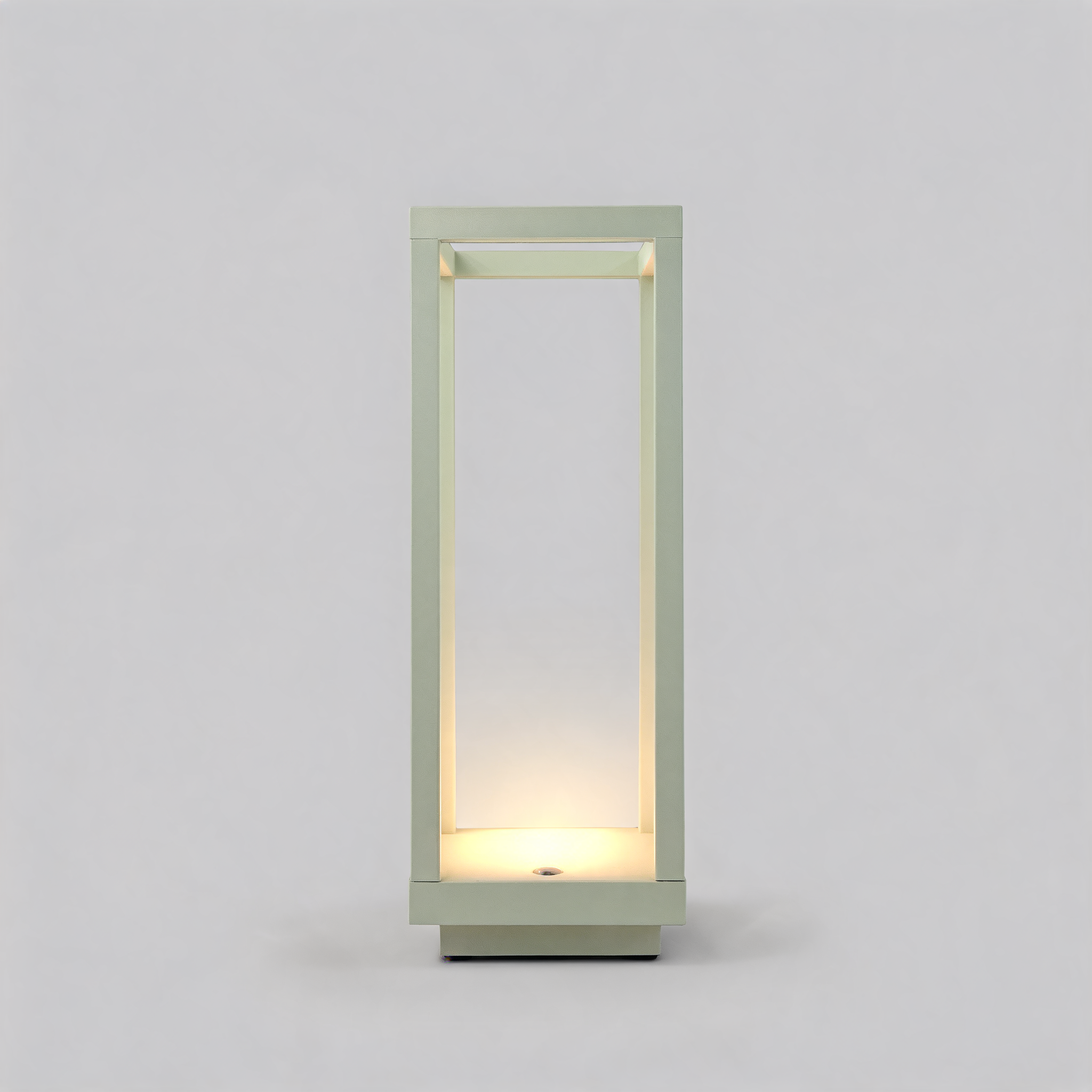Metal White Square Pillar Touch-Control Adjustable Color Temperature Table Lamp