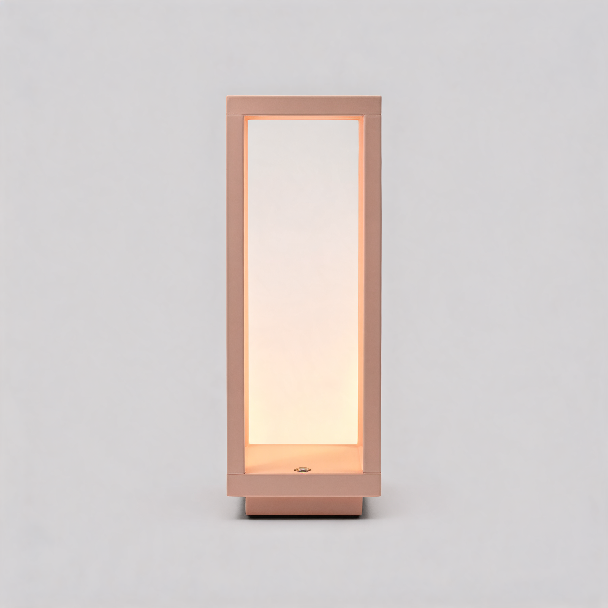 Metal White Square Pillar Touch-Control Adjustable Color Temperature Table Lamp
