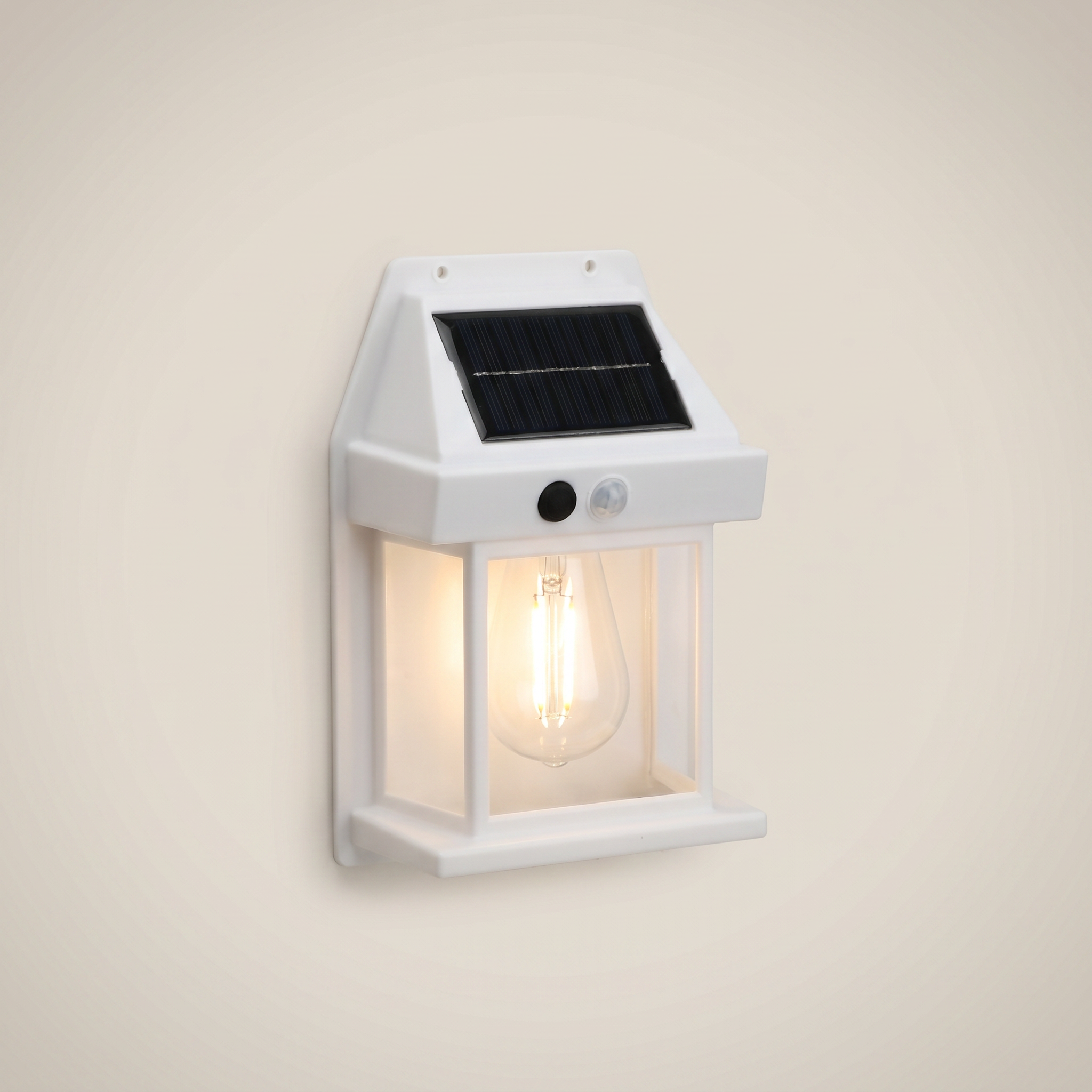 Black Retro Abstract Solar Motion Sensor IP65 Waterproof Outdoor Wall Sconce