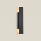 Aluminum Black Linear 2-Light LED Outdoor Waterproof Wall Sconce
