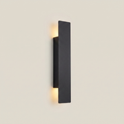 Aluminum Black Linear 2-Light LED Outdoor Waterproof Wall Sconce