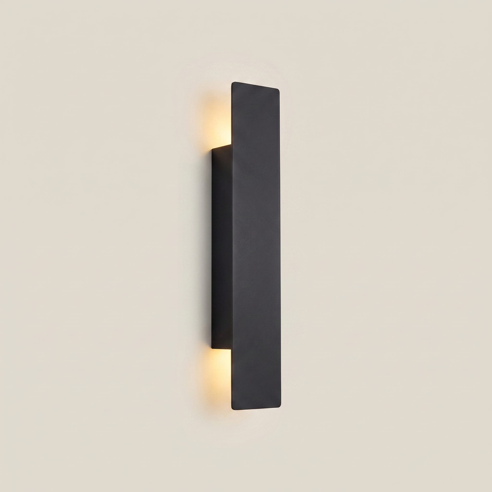 Aluminum Black Linear 2-Light LED Outdoor Waterproof Wall Sconce