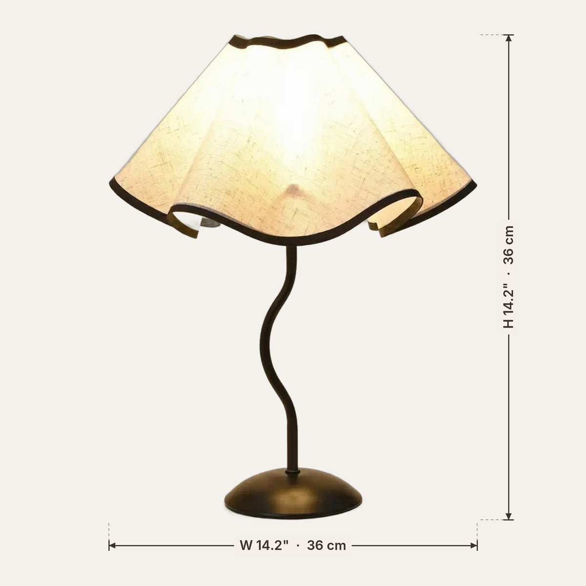 Light fixture dimensions in inches and cm