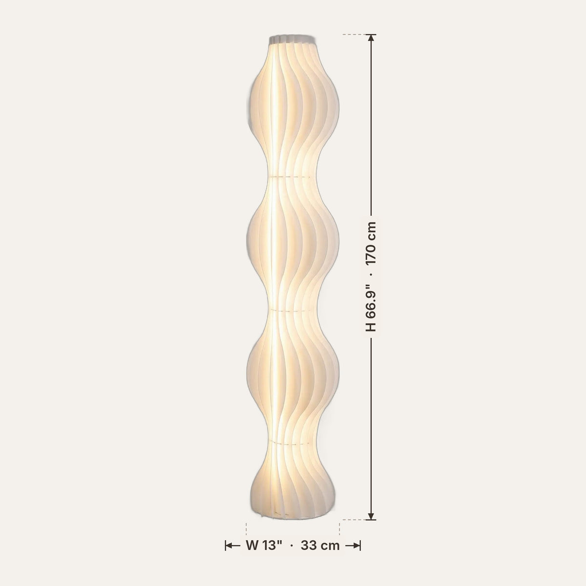 Light fixture dimensions in inches and cm