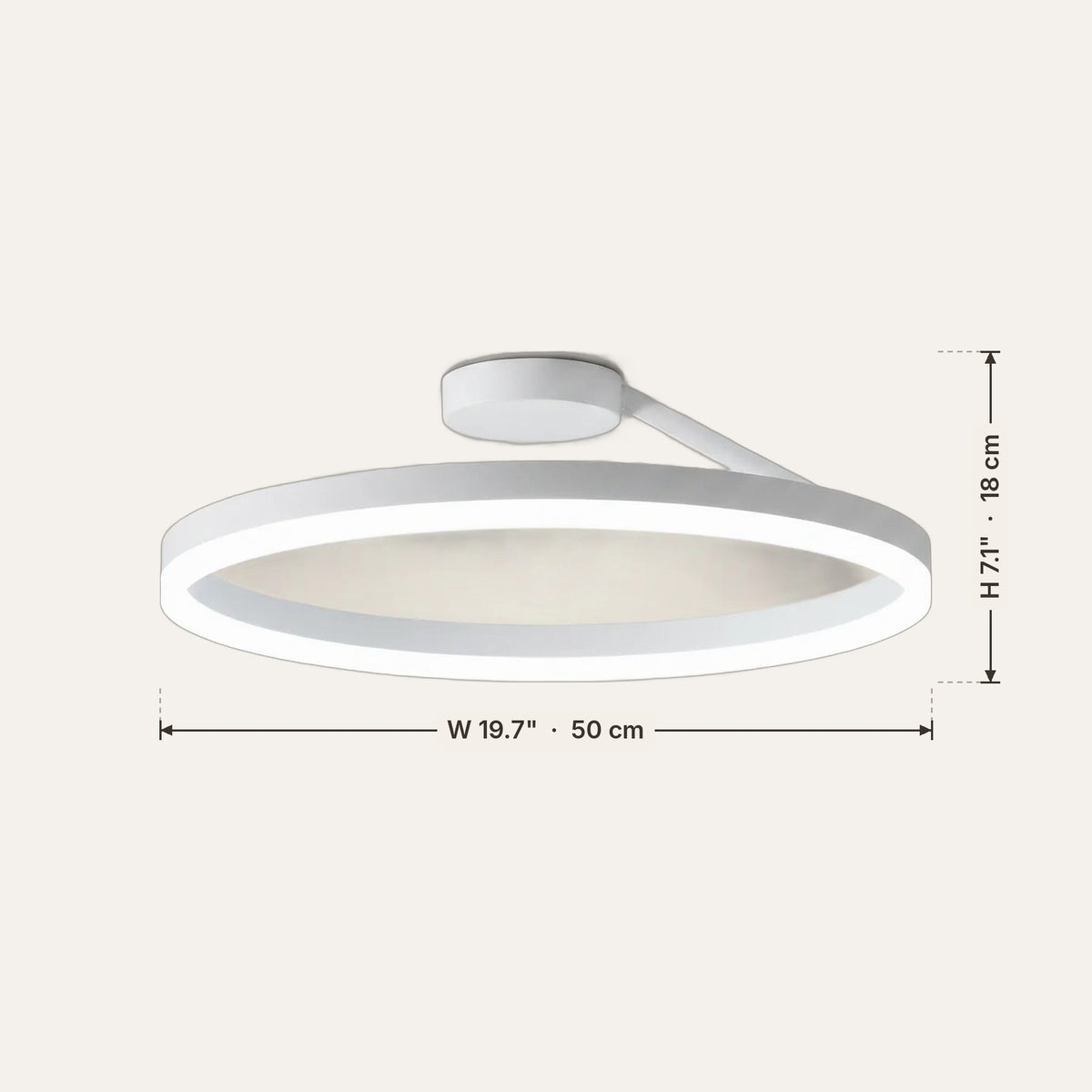 Light fixture dimensions in inches and cm