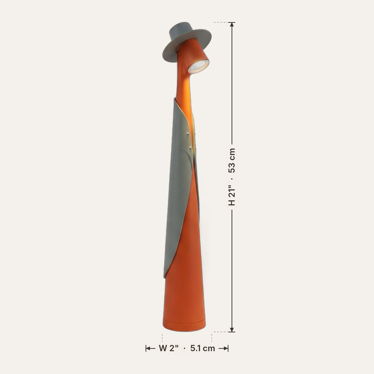 Light fixture dimensions in inches and cm