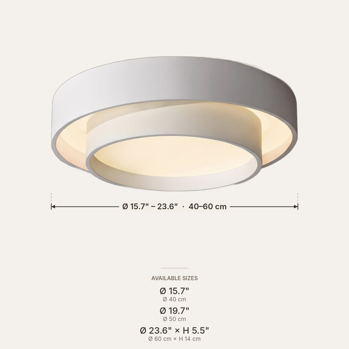 Cylo dimensions in inches and cm
