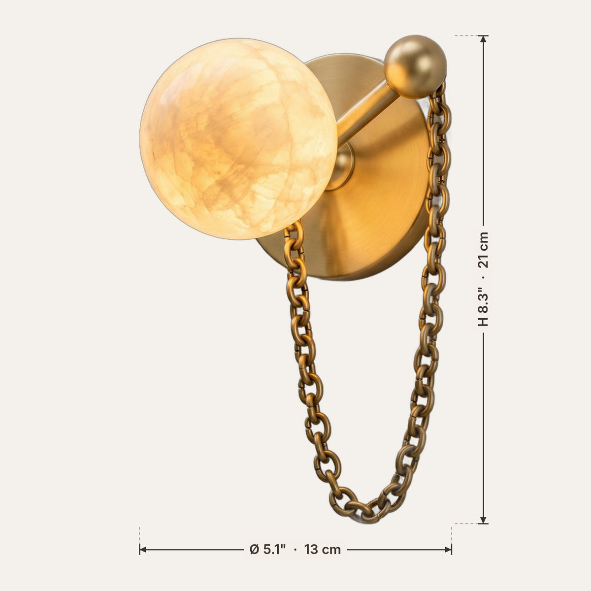 Collier dimensions in inches and cm