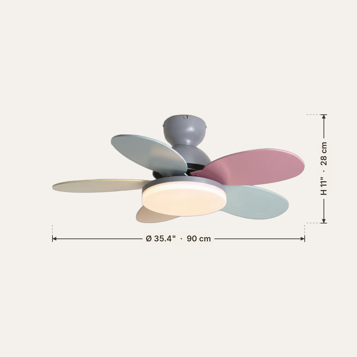 Fiora dimensions in inches and cm