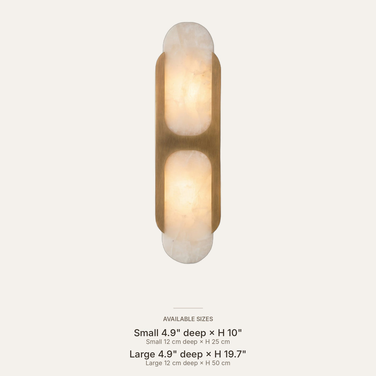Capsule dimensions in inches and cm