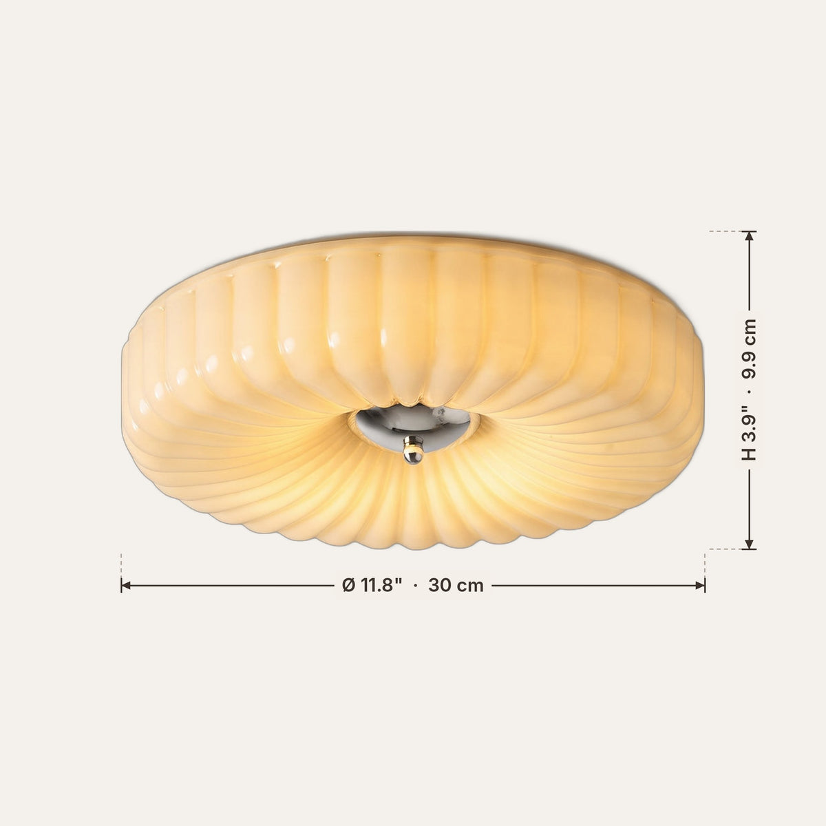 Vague dimensions in inches and cm