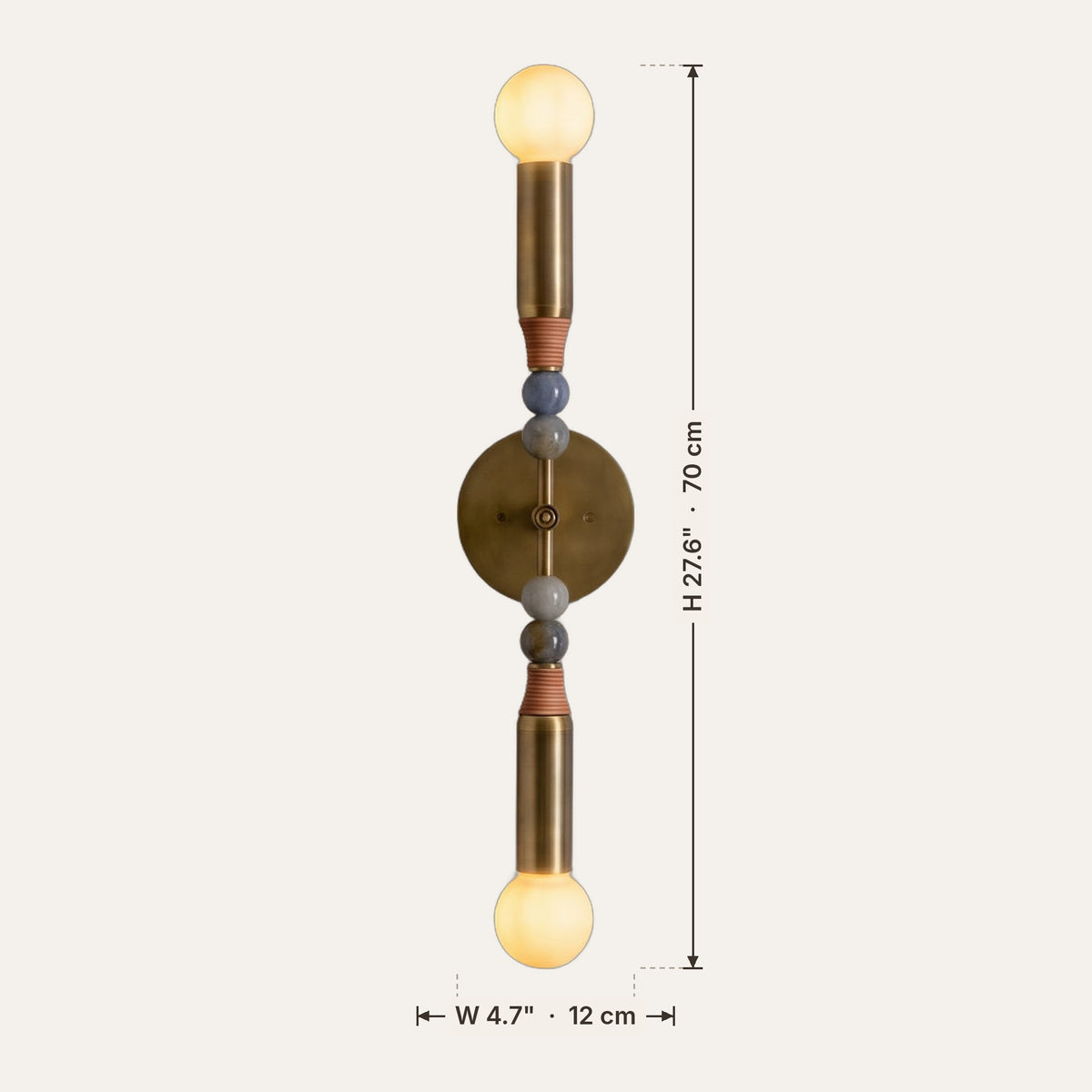 Marbella dimensions in inches and cm