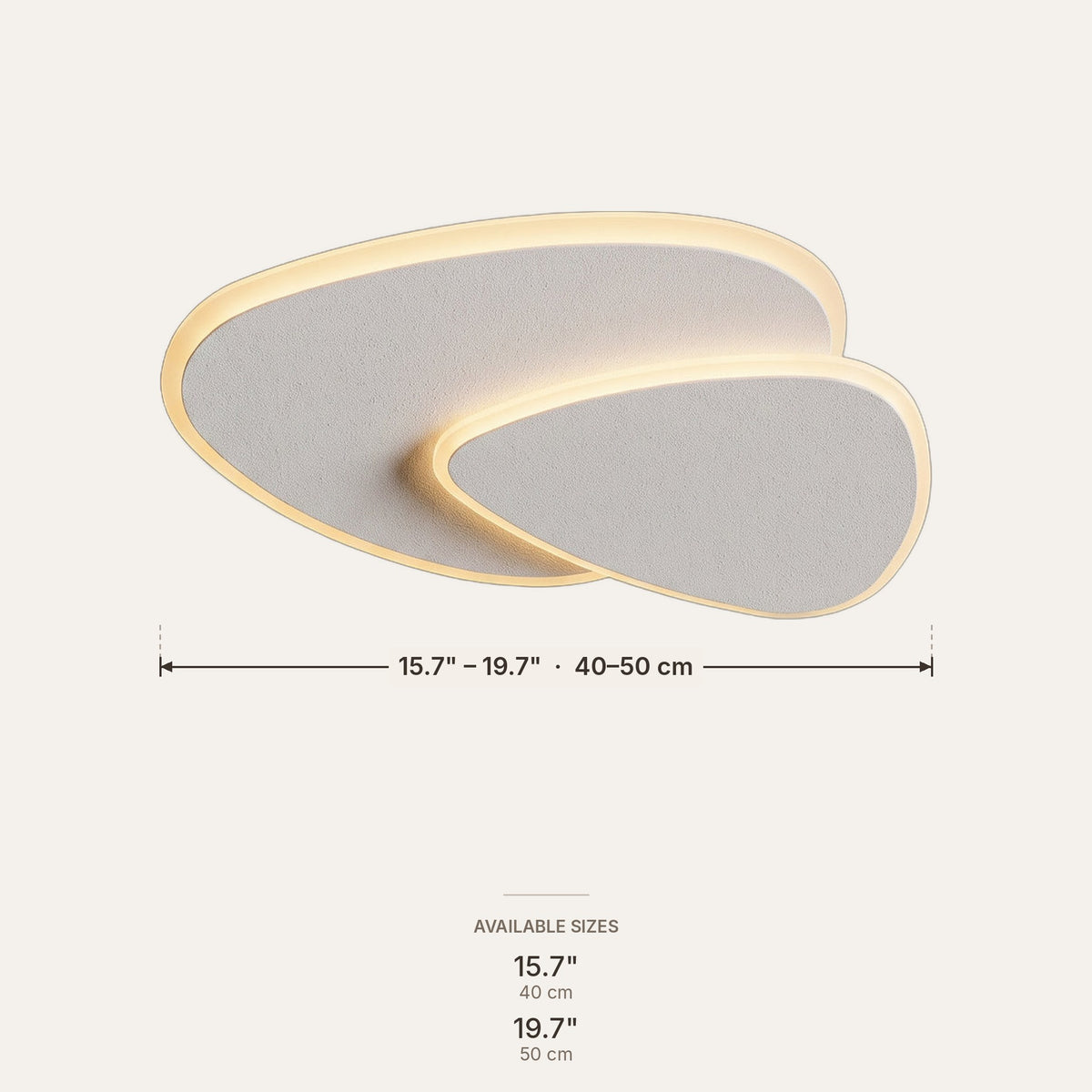 Delta dimensions in inches and cm