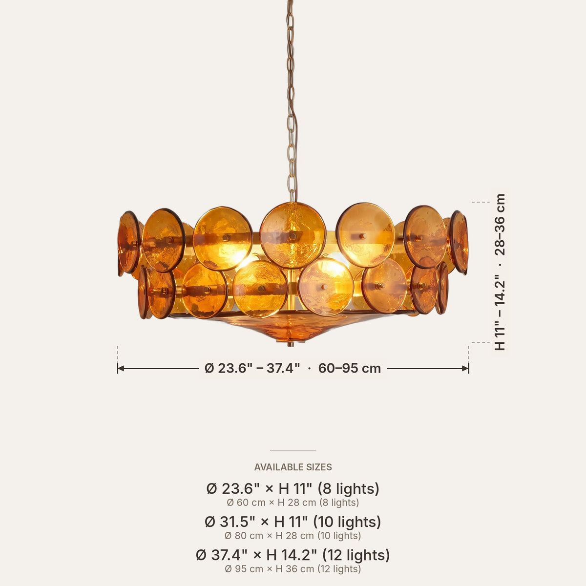 Solstice dimensions in inches and cm