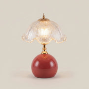 Cream Iron Plug-In Ambient Atmosphere Bedside Lamp