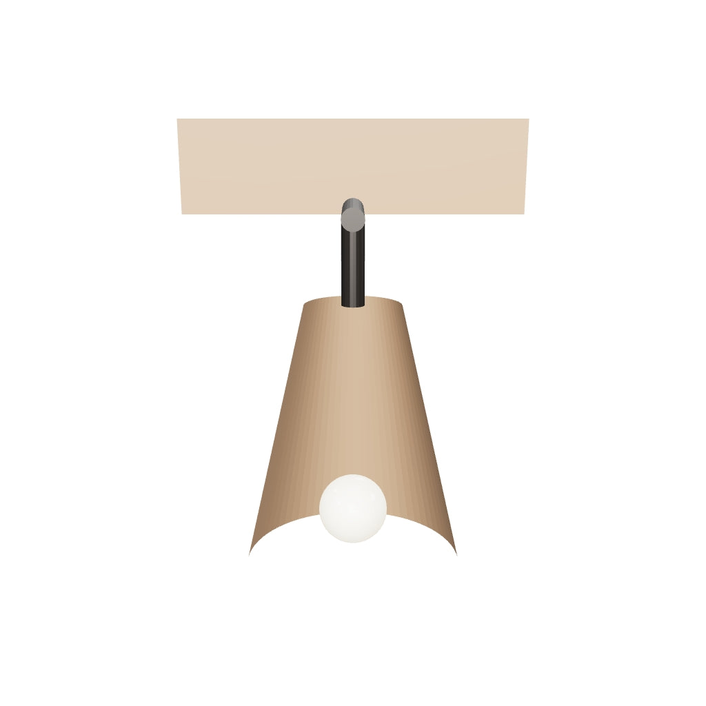 Mid-Century Walnut Wood Wall Sconce Wren