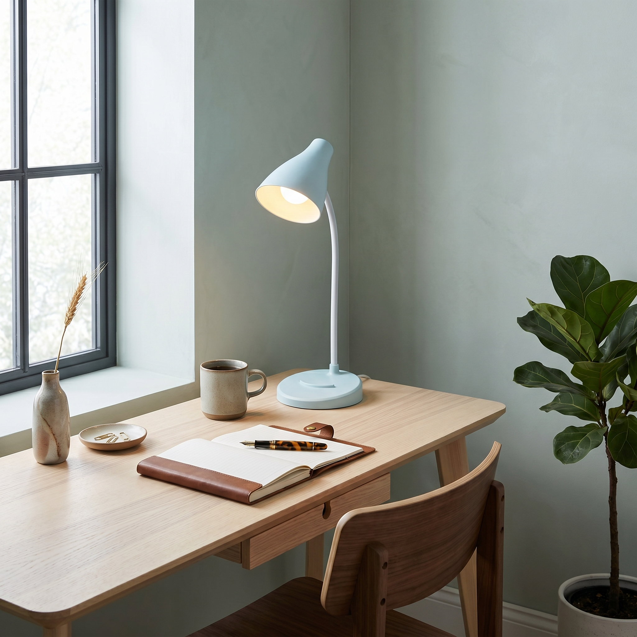 Plastic Spherical USB Rechargeable Dimmable LED Desk Lamp