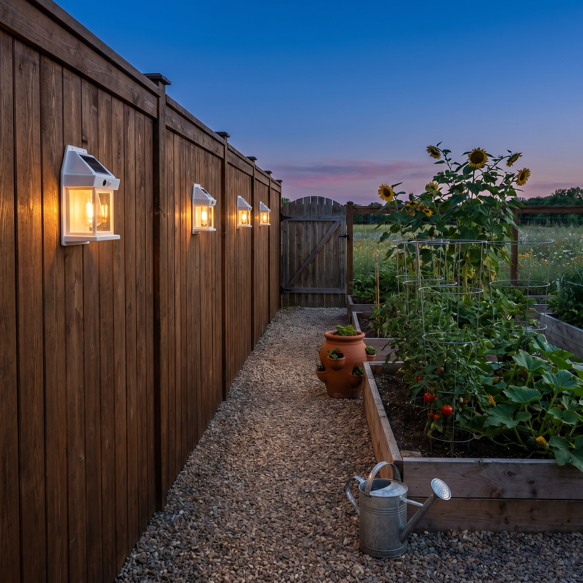 Lifestyle scene — Black Retro Abstract Solar Motion Sensor IP65 Waterproof Outdoor Wall Sconce